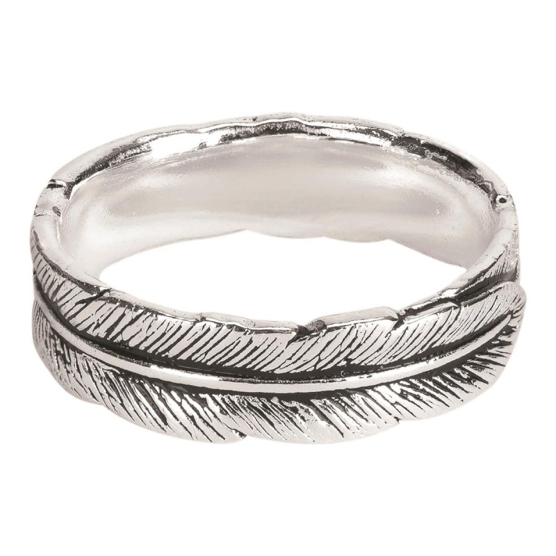 Angel Feather Ring On Card Size 7