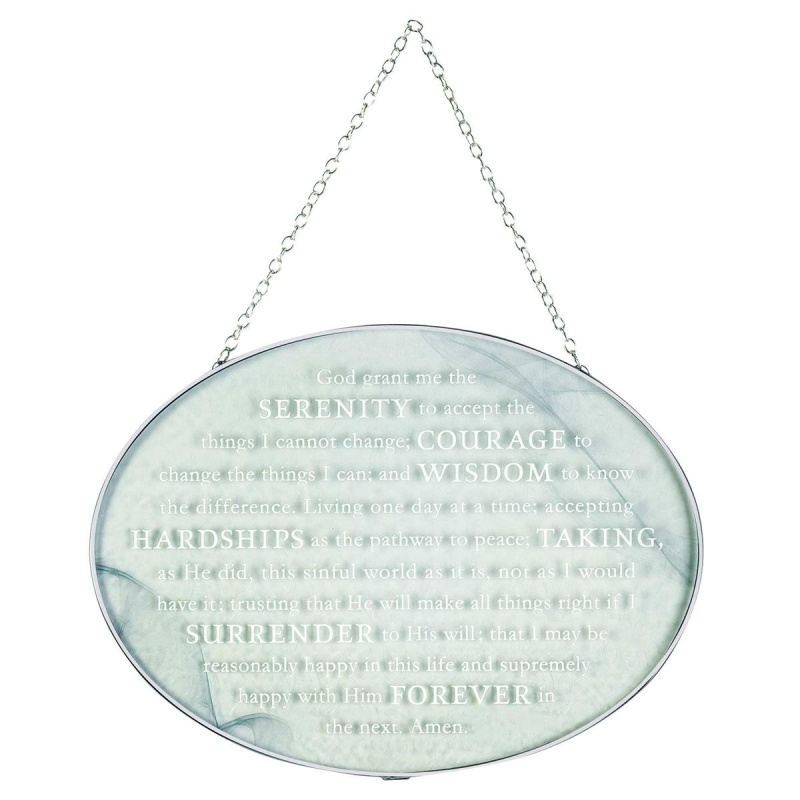 Suncatcher Serenity Prayer 9In Oval