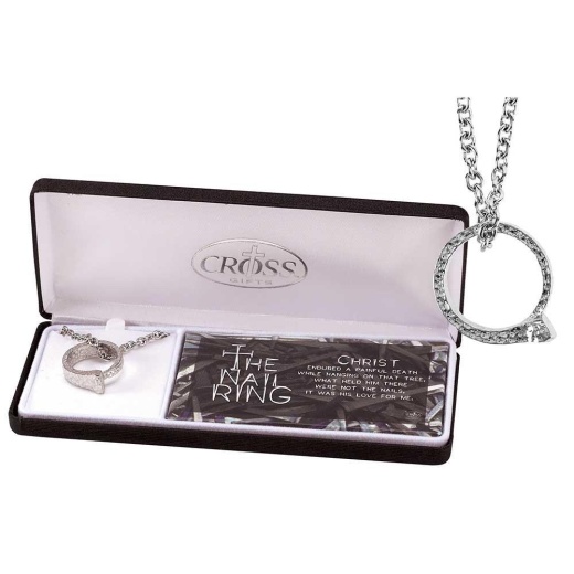 Nk-The Nail Ring-Pewter 24" Chain - A Unique Christian Necklace for Men