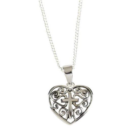 Nk-Sp Filigree Hrt/Crs-16 Necklace - A Unique and Elegant Accessory