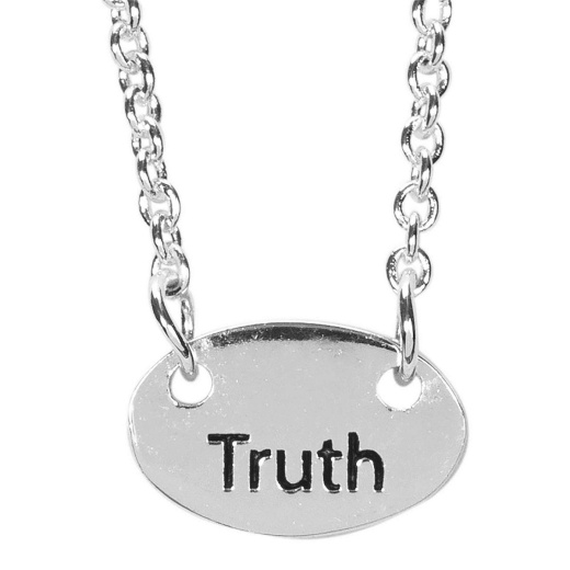 Nk-Minis Truth Jn 14:6 Sil Plt 18"Ch - Mini Truth Oval Necklace