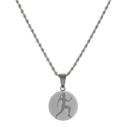 NK-Track-Her-Stnls Stainless Steel Necklace with 18" Chain - Buy Online Now