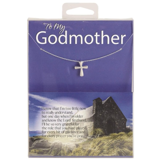 To My Godmother Petal Cross Necklace