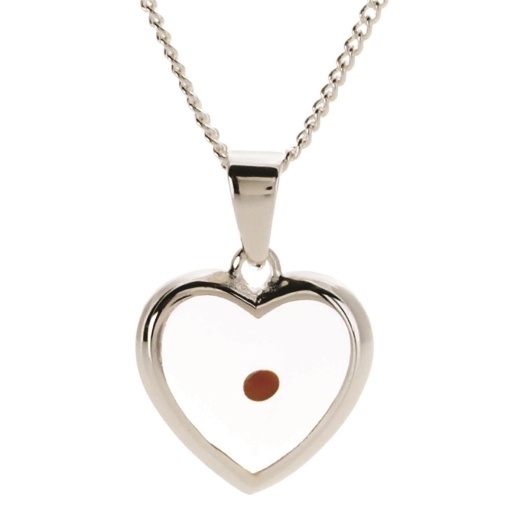 Nk-Sp Mustard Seed Heart Necklace 18"