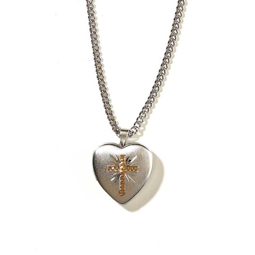 NK-SP HRT Locket W/Gld Crs-18 - A Heartfelt Gift for Loved Ones
