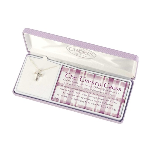 Trinity Cross Stone Necklace 18In - A Beautiful Symbol of Faith