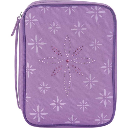 Bedazled Cross Medium Purse Canvas Bible Cover