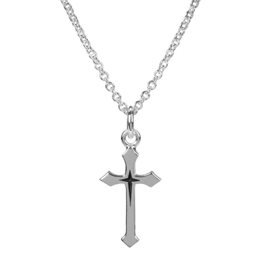 NK-Flare CRS SIL PLT 18-inch Chain Necklace