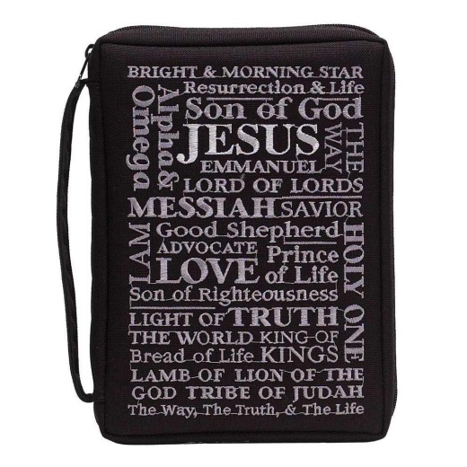 Bible Cover Names of Jesus Large Black