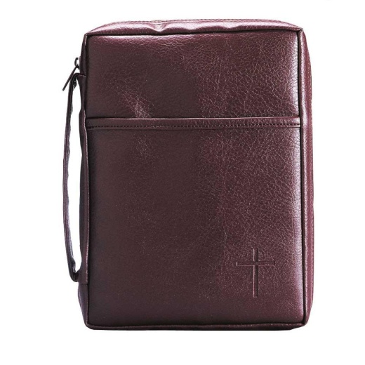 Vinyl Bible Cover with Handle - Burgundy - Extra Large