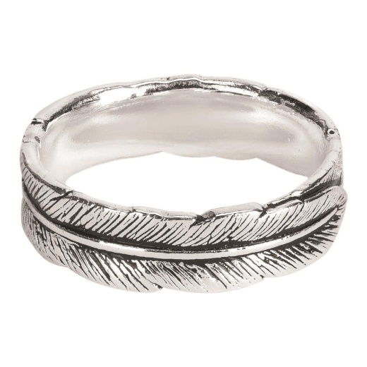 Angel Feather Ring on Card Size 7