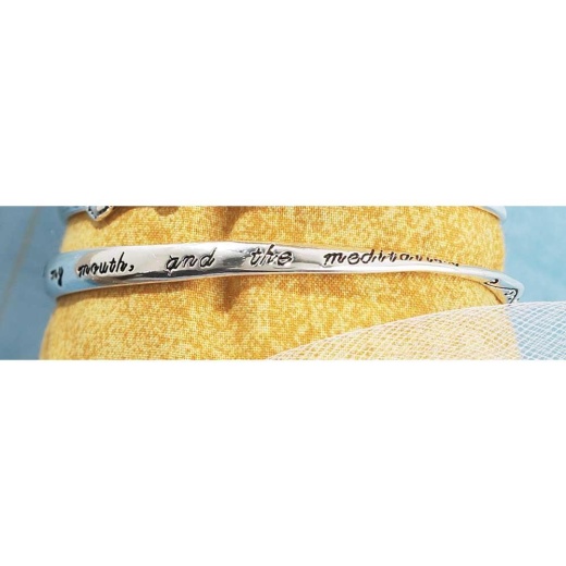 Brc-Sp Mobius Ps 19:14 Silver Plated Mobius Bangle Psalms 19:14