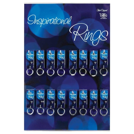 Prepk Inspirational Rings Sil Plt 32Pc for First Communion Celebration