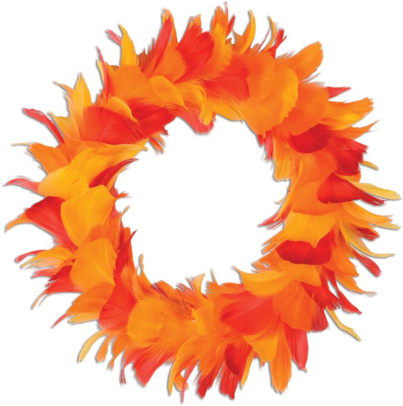 Feather Wreath - Golden-Yellow, Orange, Red #Rog30