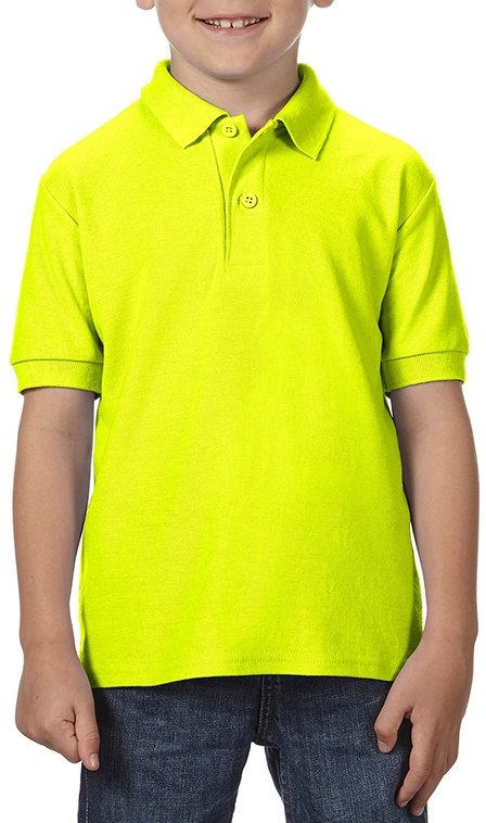 Gildan Irregular Dryblend Youth Double Pique Sport Shirt - Safety Green - Large