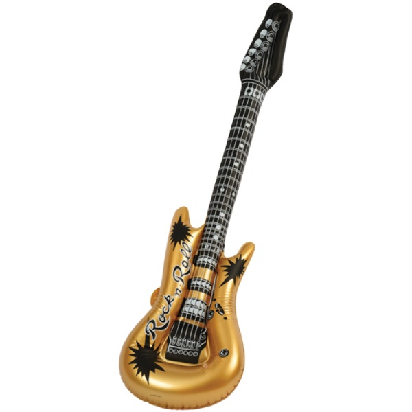 Inflatable Gold And Silver Rock Guitars Toys
