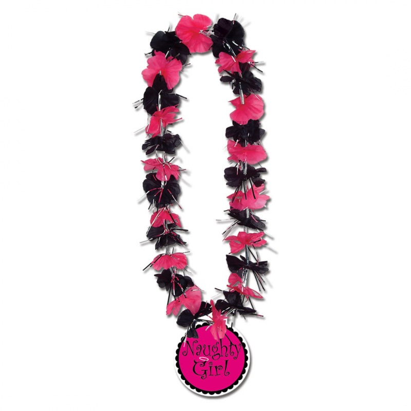 Party Lei With Naughty Girl Medallion