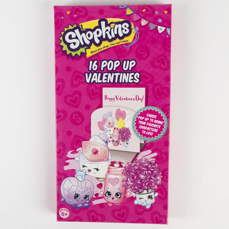 16 Count Shopkins Pop Up Valentine Cards
