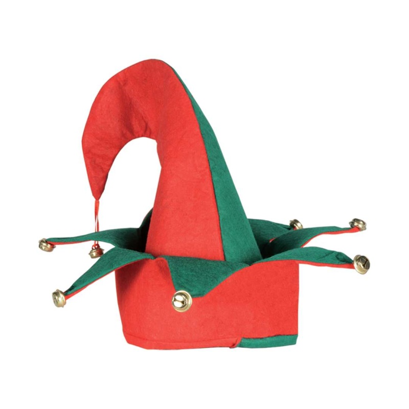 Elf Hat With Bells - Felt
