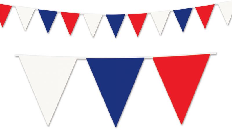 Red, White Blue Pennant Banner - All-Weather #Bwr00