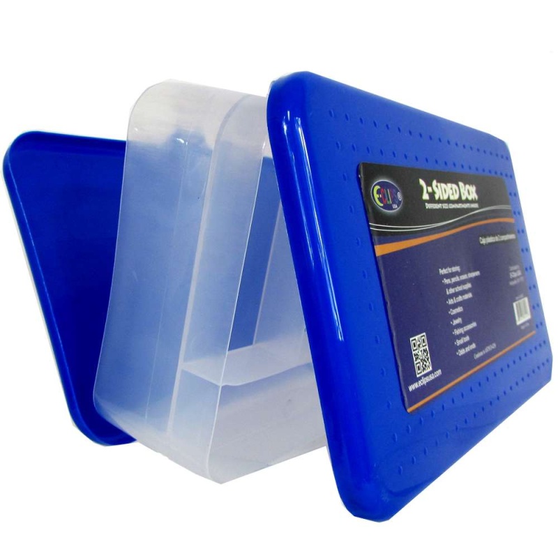 Pencil Boxes - 2 Sided, Plastic, Assorted Colors