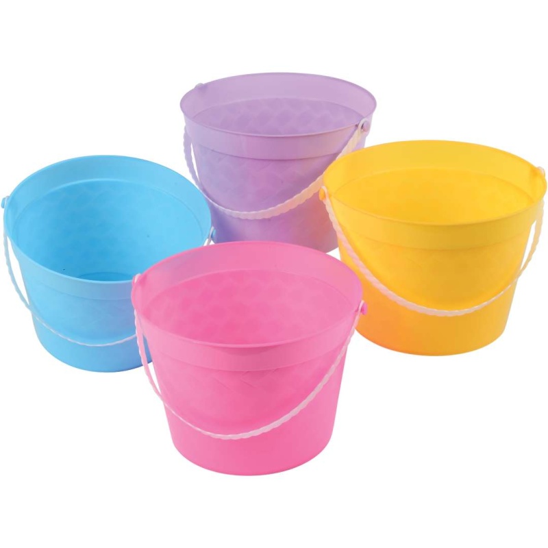 Plastic Easter Baskets - 6" Assorted Colors