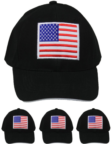 American Flag Baseball Caps - Adjustable