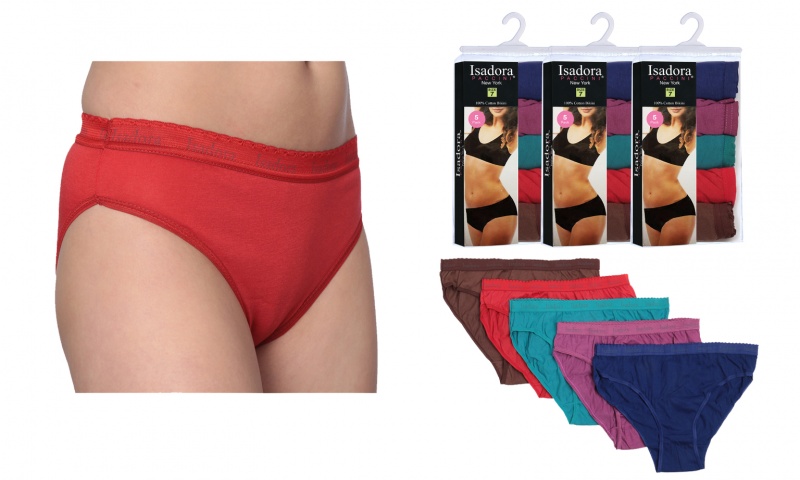 Women's Bikini Panties -5 Pack, 8-10, Cotton