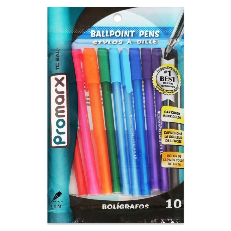 Ball Stick Pens - 10 Pack, Fashion Colors