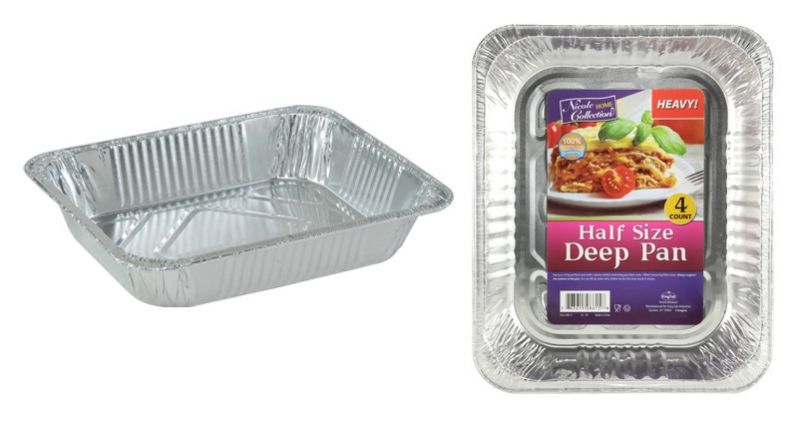 Banded - Half Size Deep Aluminum Pan - 4-Packs - Nicole Home Collection
