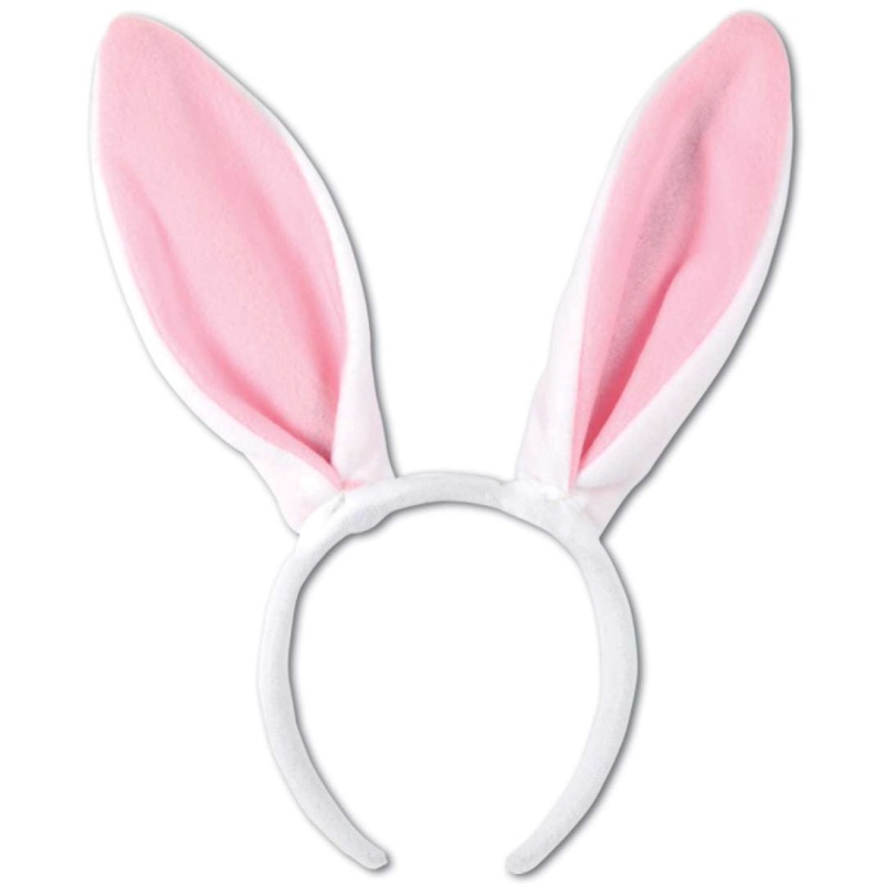 Soft-Touch Bunny Ears - Attached To Snap-On Headband