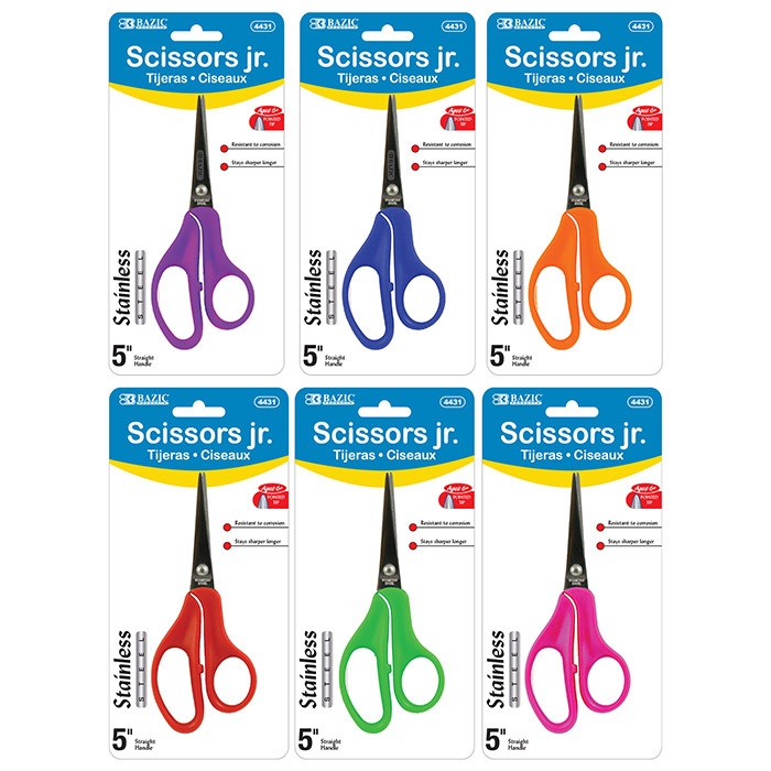 5" Pointed School Scissors - Assorted Colors, Single Pack