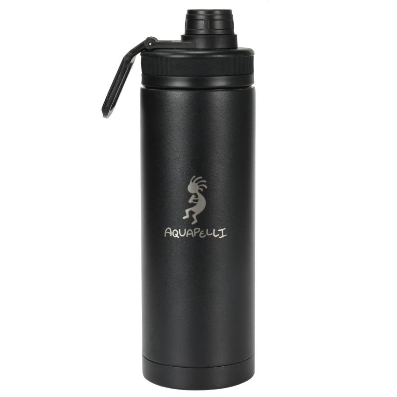 Vacuum Insulated Water Bottles With Spout - 18 Oz, Black