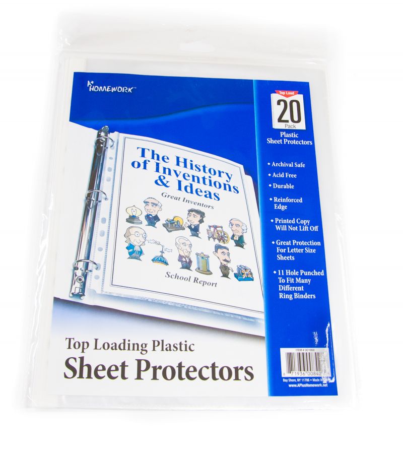 Sheet Protectors - Top-Loading, Clear, 8.5" X 12"