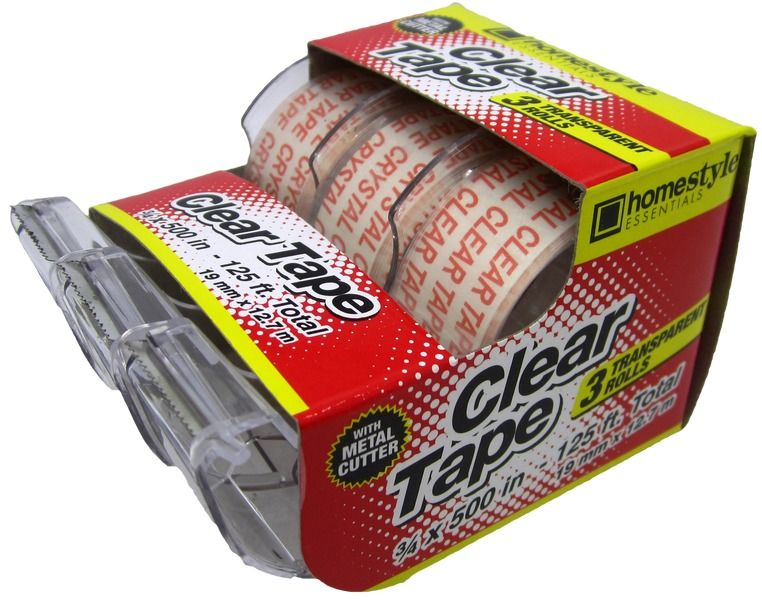 Super Clear Tape Dispensers - 3 Pack