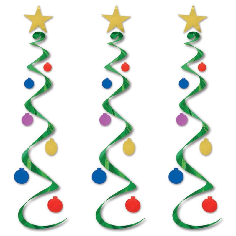 Christmas Tree Whirls - 3 Pack, 30"