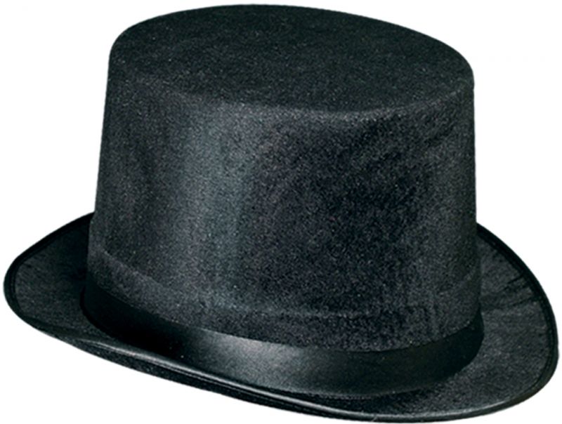 Velvet-Felt Top Hat - Black