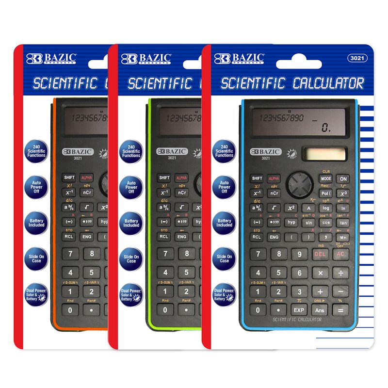 Scientific Calculator - 240 Functions, Dual Power, Battery Included