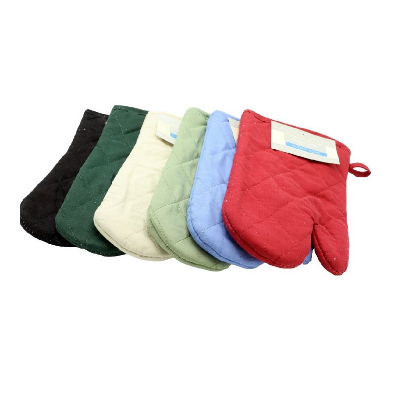 Solid Woven Oven Mitt Assorted Colors 13"