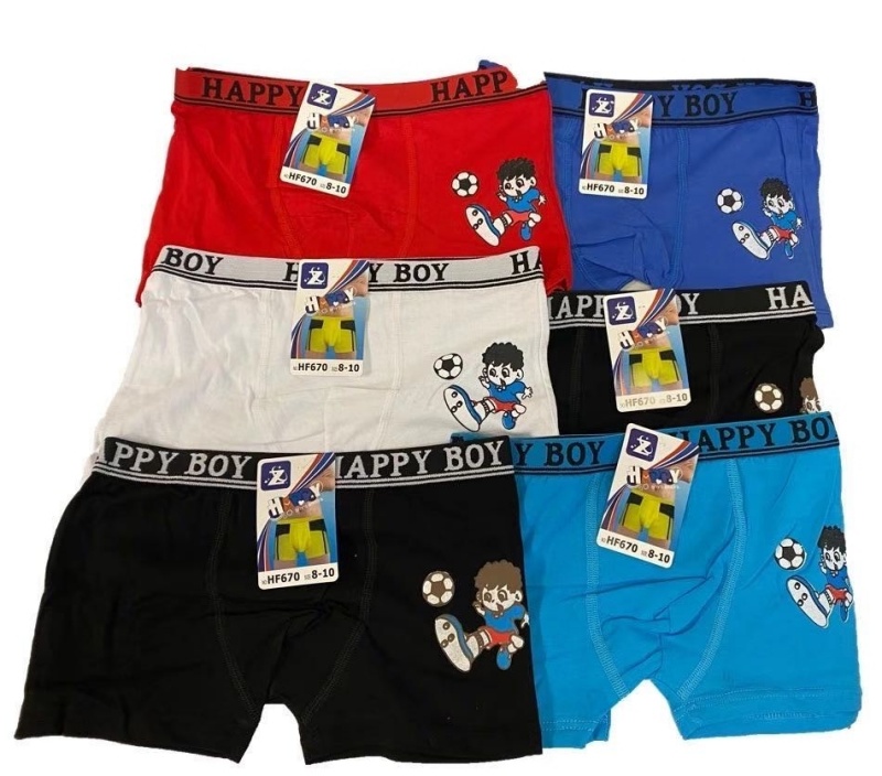 Boy's Printed Underwear - 4 Colors, Ages 4-10