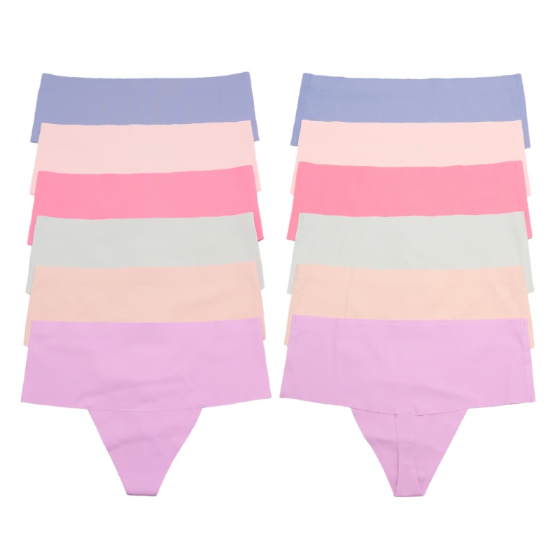Laser Cut Thong Panties - Assorted Colors Sizes, Nylon