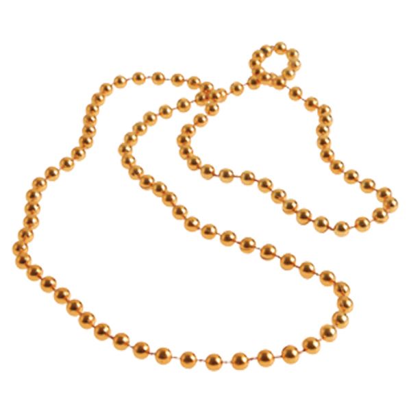 Orange Metallic Bead Necklaces