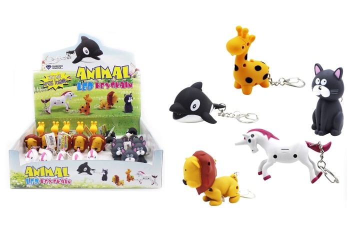 Led Keychains - Animals - Assorted Styles
