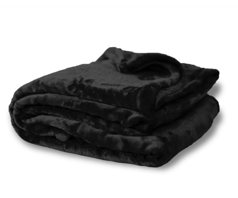 Oversized Deluxe Mink Blanket 60" X 72" - Black