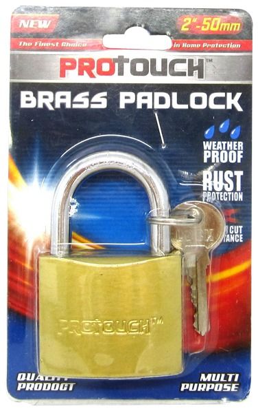 Brass Pad Locks - Rustproof, 2"