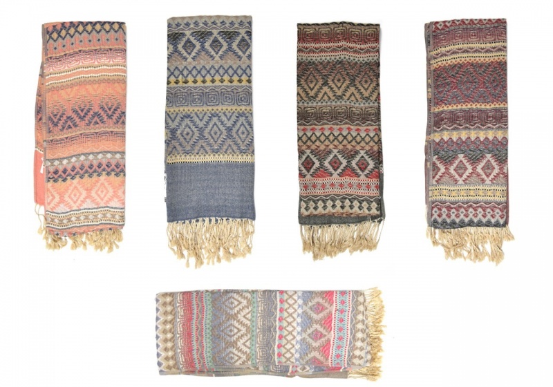 Pashmina Scarves - Assorted, 72" X 28"