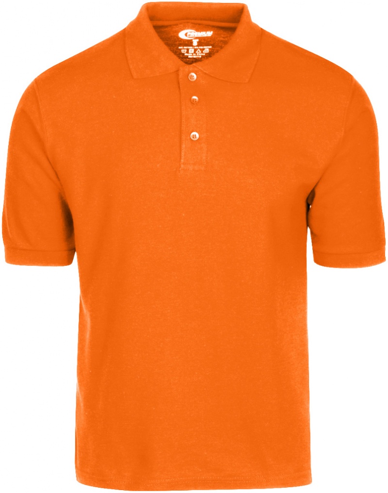 Premium Orange Men's Polo Shirt - Size s