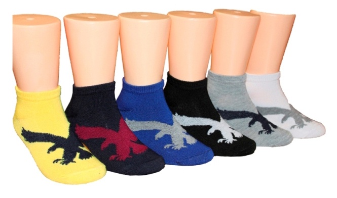 Children's Low Cut Socks - Eagle - 3-Pair Packs - Size 6-8