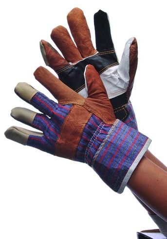 Multi Color Leather Work Gloves