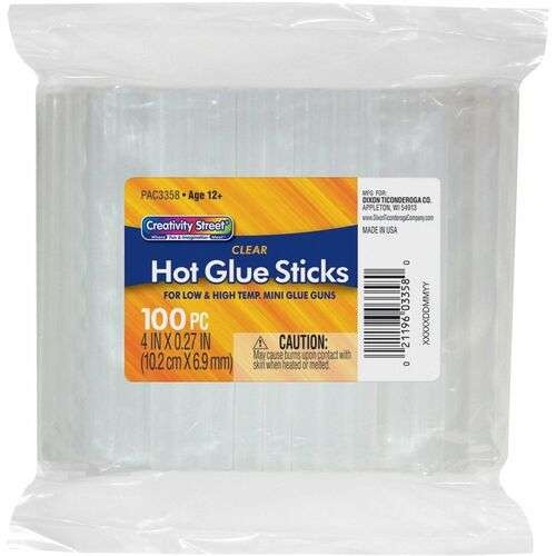 Dual Temperature Glue Sticks - 100 Pack, 4" X 5/16"